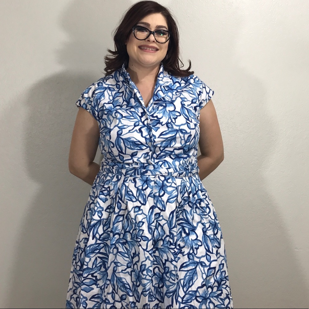 Ralph Lauren Blue & White Shirt Dress